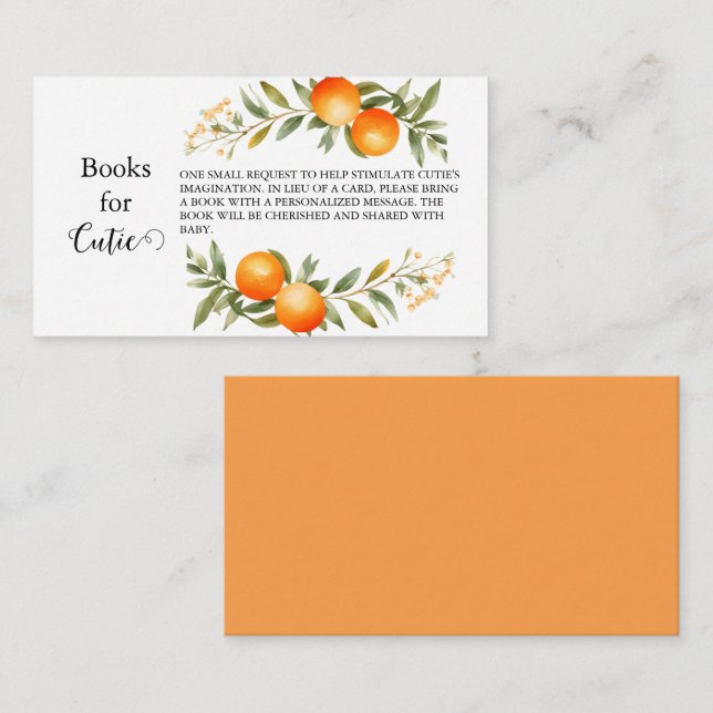 Tarjeta Pequeña Naranja un poco de libros cortos para el bebé