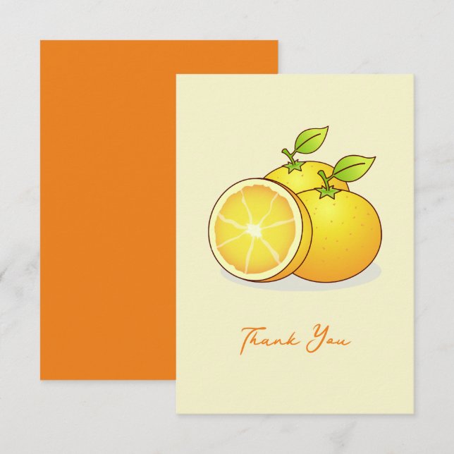 Tarjeta Pequeña Naranjas de fruta linda (Anverso / Reverso)