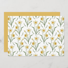 Tarjeta Pequeña Narcissus Floral Botanical Note Card