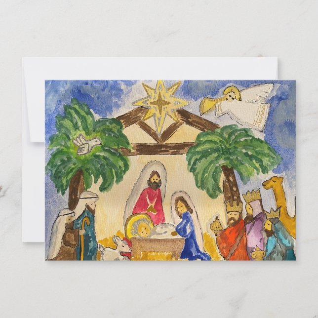 Tarjeta Pequeña NativityFlat Note Card (Anverso)