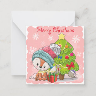 Tarjeta Pequeña Navidad adorable y alegre