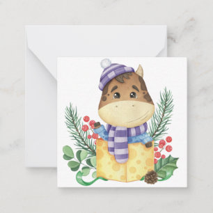 Tarjeta Pequeña Navidad adorable y alegre