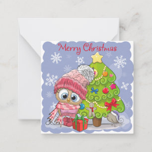 Tarjeta Pequeña Navidad adorable y alegre
