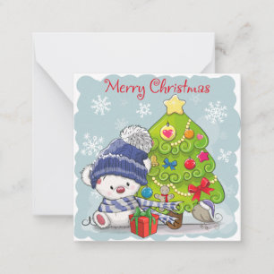 Tarjeta Pequeña Navidad adorable y alegre