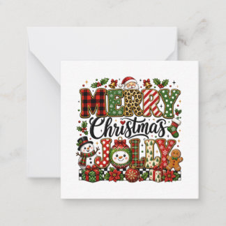 Tarjeta Pequeña Navidad Alegre y Divertida