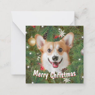 Tarjeta Pequeña Navidad Corgi
