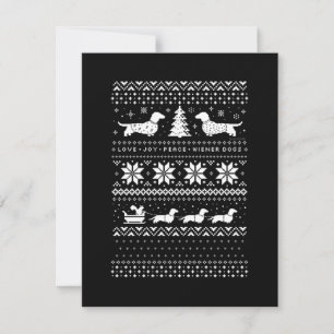 Tarjeta Pequeña Navidad de Dachshunds