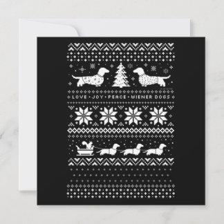 Tarjeta Pequeña Navidad de Dachshunds
