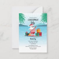Navidad en Julio Fiesta de verano en la playa con 