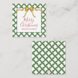 Tarjeta Pequeña Navidades acuarelas Gabinete de regalo de Golden B