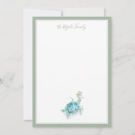 Tarjeta Pequeña Navidades acuarelas Notecnológicas de tortugas mar