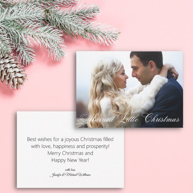 Tarjeta Pequeña ¡Navidades casados! foto de bodas recién casados (Subido por el creador)