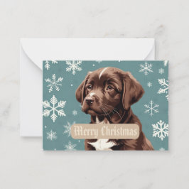 Tarjeta Pequeña Navidades Chocolate Lab