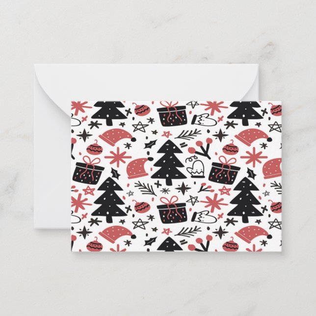 Tarjeta Pequeña Navidades Con Decoración De Regalos (Anverso)