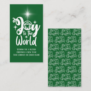 Tarjeta Pequeña Navidades corporativos Natividad Saludo Blanco Ver