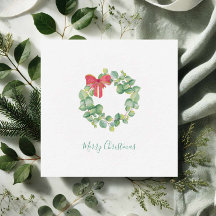 Navidades Cute Eucalyptus Wreath Watercolor