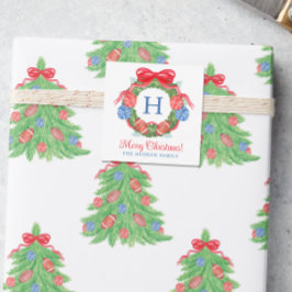 Tarjeta Pequeña Navidades de acuarela Alojamiento de Wreath para f