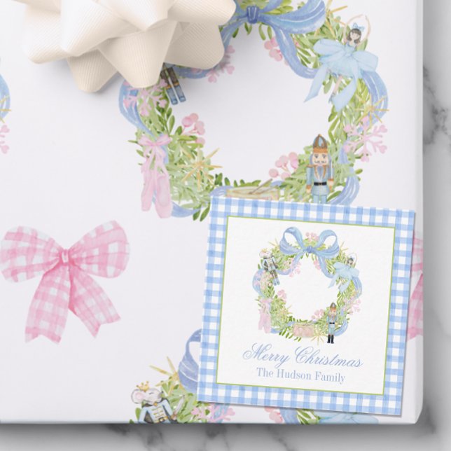 Tarjeta Pequeña Navidades de acuarela Envase de Wreath de Nurador (Subido por el creador)