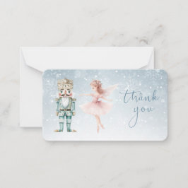 Tarjeta Pequeña Navidades de Ballerina y Nutcracker Gracias