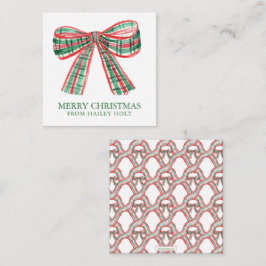 Tarjeta Pequeña Navidades de color de agua envolvente de plegado