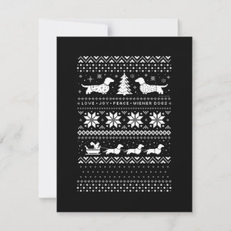 Tarjeta Pequeña Navidades de Dachshunds