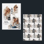 Tarjeta Pequeña navidades de escándalo presupuestario casas nórdic<br><div class="desc">Modernas Navidades japonesas casas nórdicas diseño sencillo de tarjetas de vacaciones 3 fotos</div>