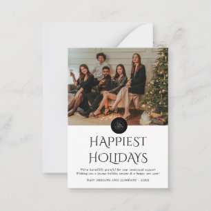 Tarjeta Pequeña NAVIDADES de fotografía con el logotipo de la Comp