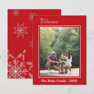 Tarjeta Pequeña Navidades de fotografía de la familia de marcos bl
