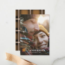 Tarjeta Pequeña navidades de fotografía de respaldo de presupuesto
