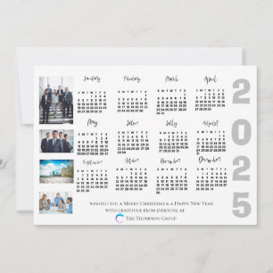 Tarjeta Pequeña navidades de fotografía del calendario 2025 New Ye