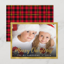 Tarjeta Pequeña Navidades de fotografía familiares guión Relieve m