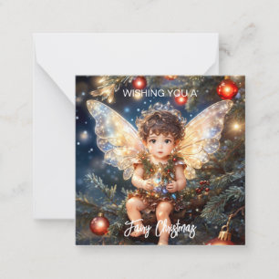 Tarjeta Pequeña Navidades de hadas mágicas