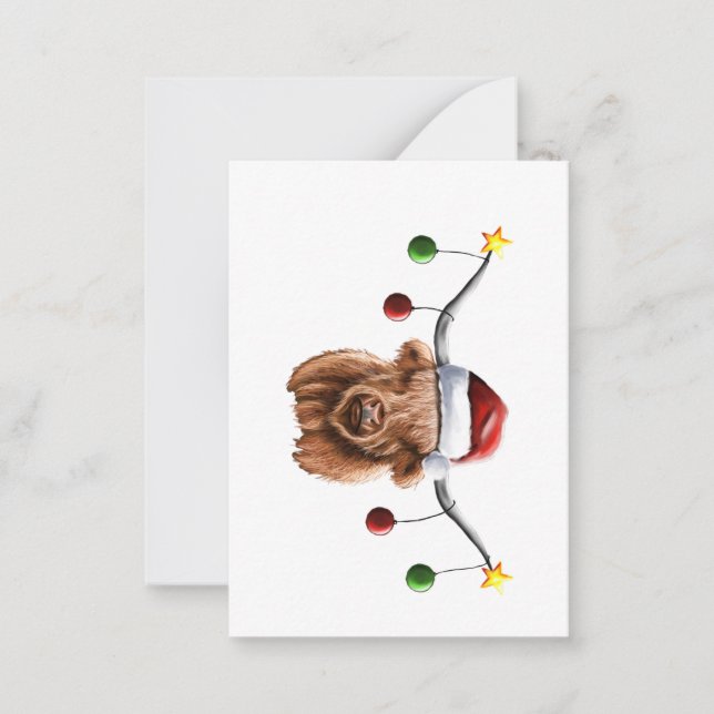 Tarjeta Pequeña Navidades de Have a Merry Hielan Coo (Anverso)