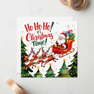 Tarjeta Pequeña Navidades de Ho Ho Ho Santa Claus