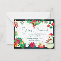 navidades de invierno elegantes cartas rústicas