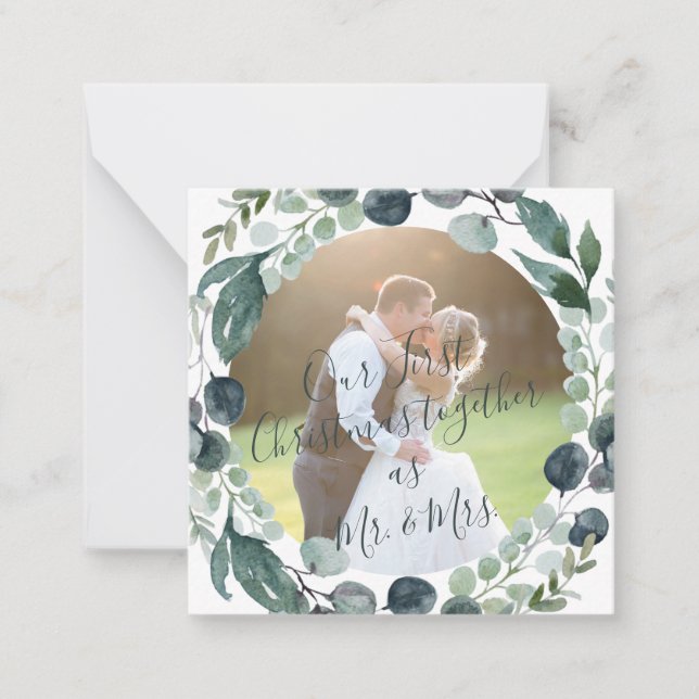Tarjeta Pequeña Navidades de la MINI de presupuesto para fotografí (Anverso)