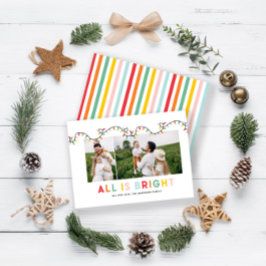 Tarjeta Pequeña navidades de presupuesto collage de fotos arco iri