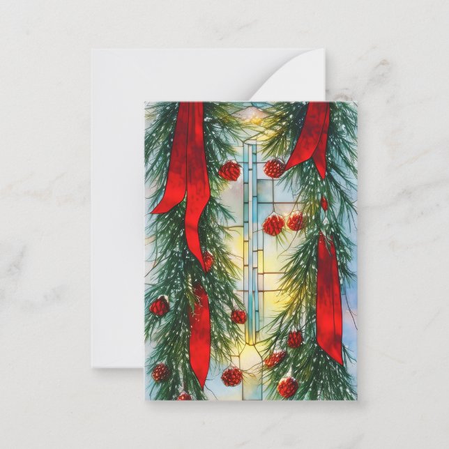 Tarjeta Pequeña Navidades de presupuesto de filamentos de vidrio m (Anverso)