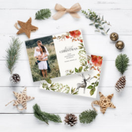 Tarjeta Pequeña navidades de presupuesto estag foto rojo y verde