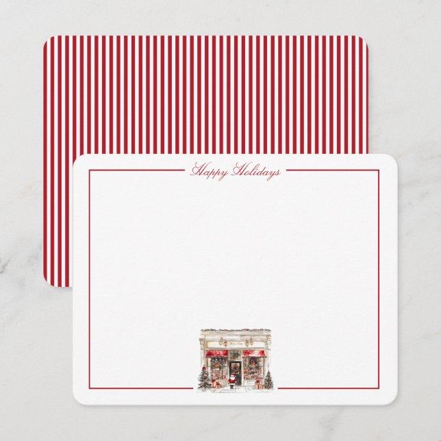 Tarjeta Pequeña Navidades de Tiendas de Regalos Estacionamiento Pe (Anverso / Reverso)
