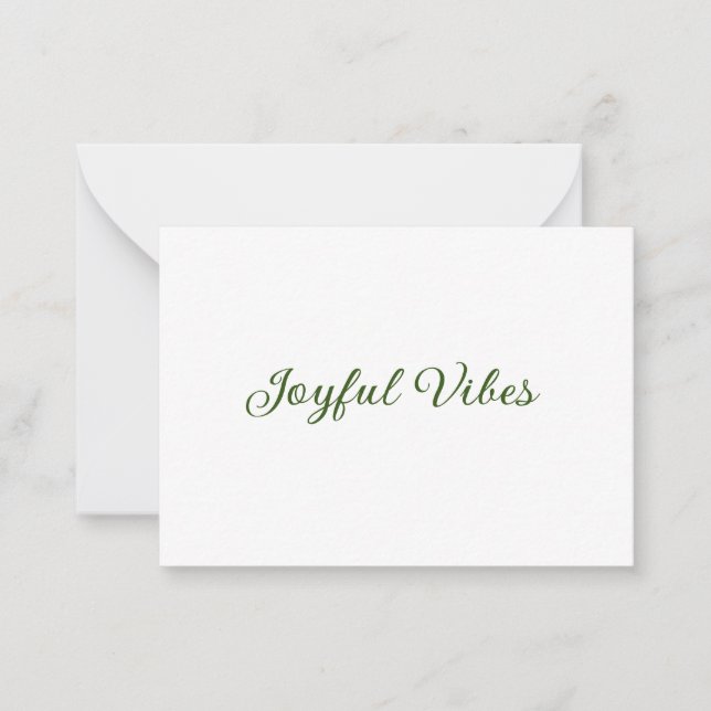 Tarjeta Pequeña Navidades de vibraciones alegres de vacaciones ver (Anverso)
