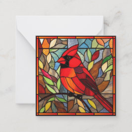 Tarjeta Pequeña Navidades del Cardenal de Vidrio Mantenido
