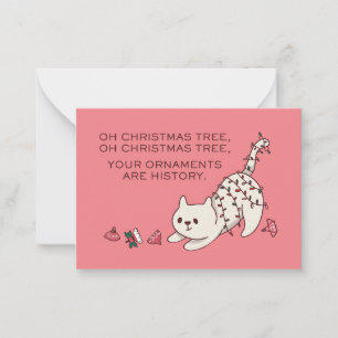 Tarjeta Pequeña Navidades DIVERSOS CUENTAN QUE SUS ORNAMENTOS SON