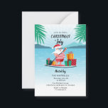 Tarjeta Pequeña Navidades en julio Fiesta BBQ Beach<br><div class="desc">Guay,  Navidades divertidos y brillantes en julio invitan a amigos y familia a celebrar a sus fiestas familiares de mediados de año o a sus Navidades retrasados. Personalizar esta tarjeta haciendo clic en el botón "Personalizar" para cambiar el texto del marcador de posición</div>