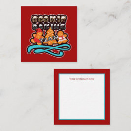 Tarjeta Pequeña Navidades equipo de horneado de galletas de jengib