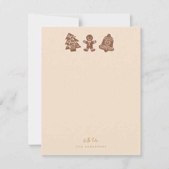 Tarjeta Pequeña Navidades festivos cocina amarillo (Anverso)