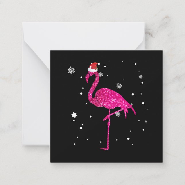 Tarjeta Pequeña Navidades Flamingo Essential (Anverso)