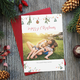 Tarjeta Pequeña Navidades fotográficos familiares modernos guión d