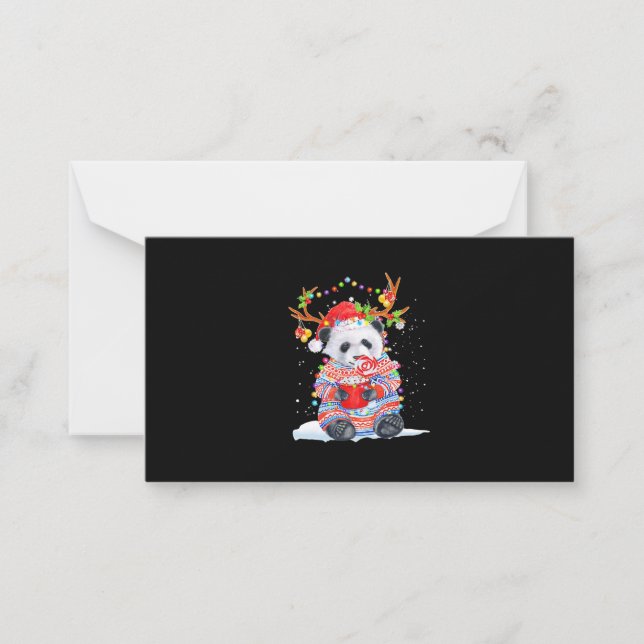Tarjeta Pequeña Navidades Panda (Anverso)