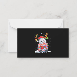 Tarjeta Pequeña Navidades Panda